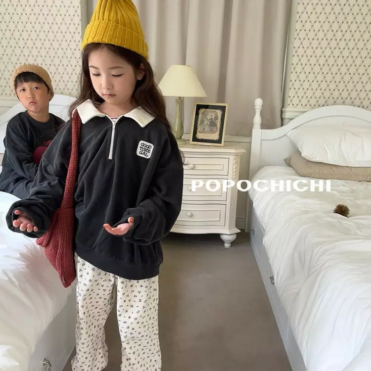 Popochichi - Korean Children Fashion - #Kfashion4kids - Collar Sweatshirt - 7