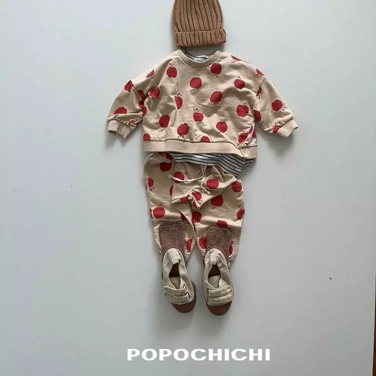 Popochichi - Korean Children Fashion - #kidsshorts - Basic Apple Sweatshirt - 10