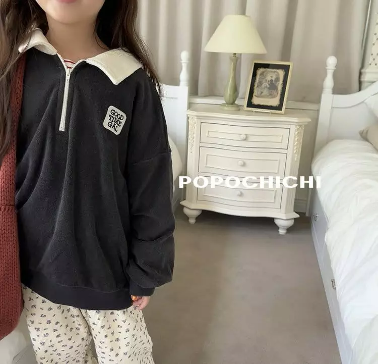 Popochichi - Korean Children Fashion - #fashionkids - Collar Sweatshirt - 4