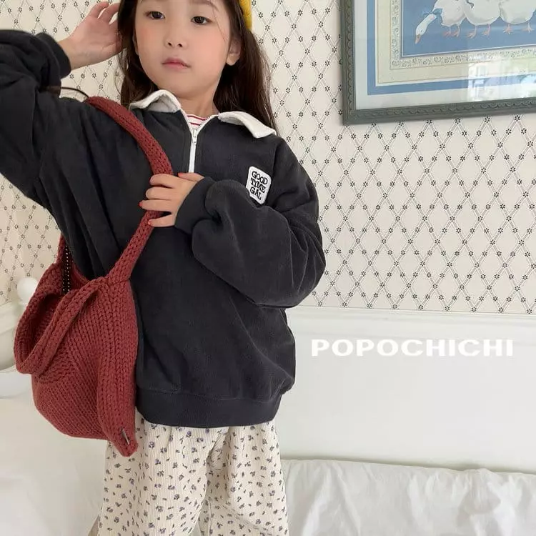 Popochichi - Korean Children Fashion - #kidsstore - Collar Sweatshirt - 5