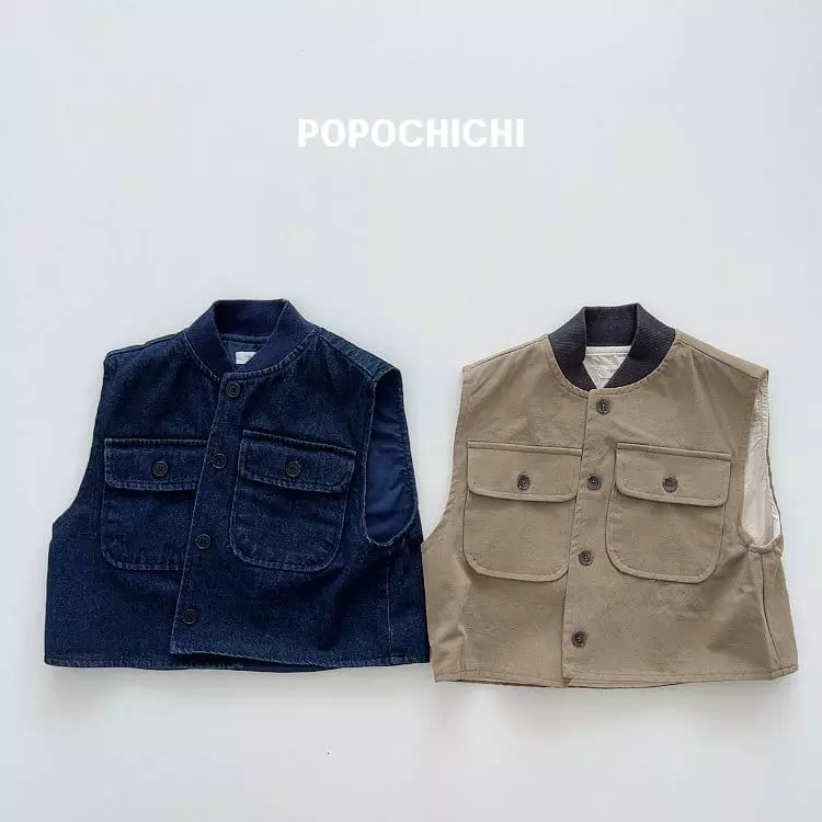Popochichi - Korean Children Fashion - #kidzfashiontrend - Pocket Mon Vest - 12