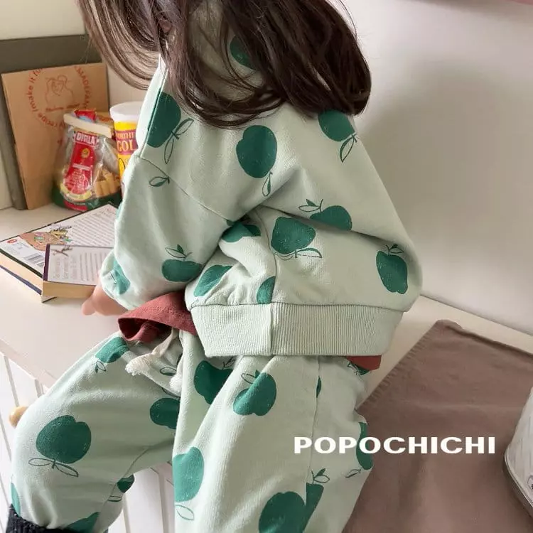 Popochichi - Korean Children Fashion - #minifashionista - Patch Apple Sweatshirt