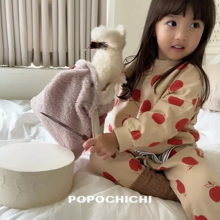 Popochichi - Korean Children Fashion - #toddlerclothing - Basic Apple Sweatshirt - 4