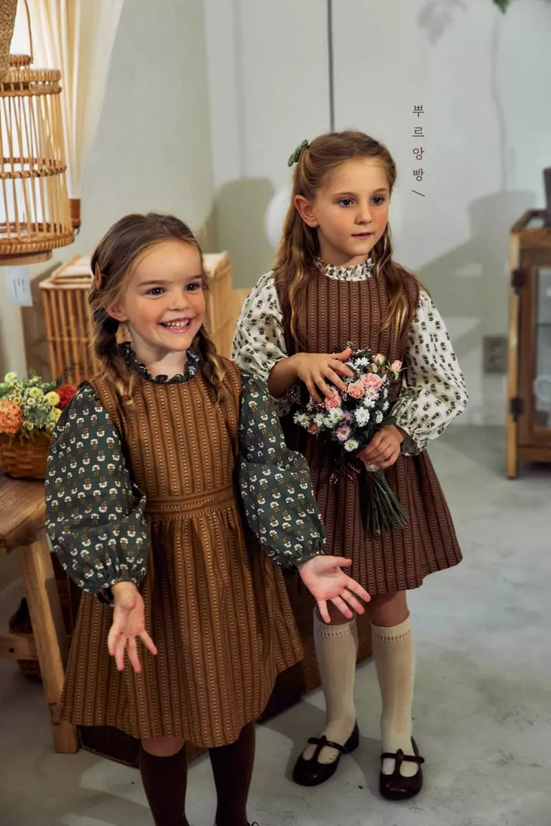 Pourenfant - Korean Children Fashion - #Kfashion4kids - Olive One-piece - 3