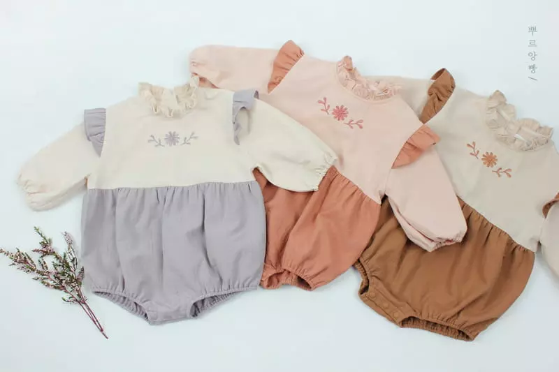 Pourenfant - Korean Children Fashion - #todddlerfashion - Bebe Rozalin Bodysuit