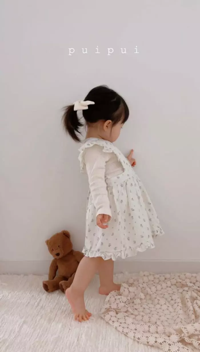 Puipui - Korean Baby Fashion - #babyfashion - Apron One-piece with Bonnet - 4