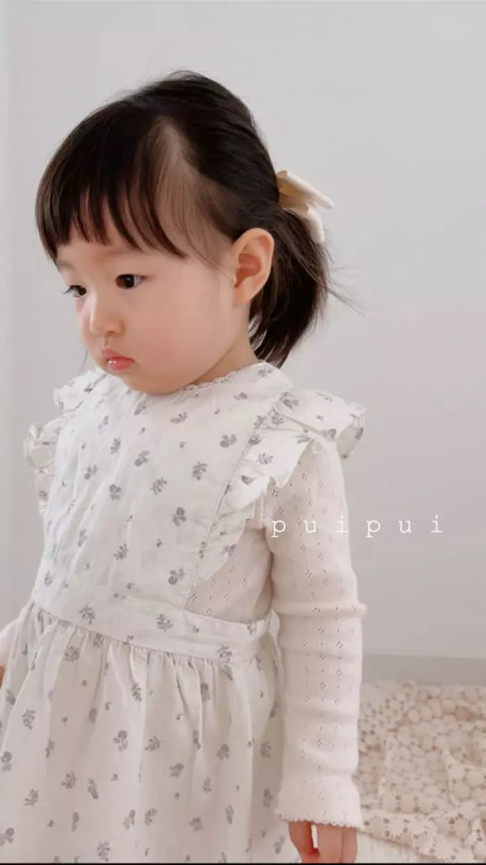 Puipui - Korean Baby Fashion - #babygirlfashion - Apron One-piece with Bonnet - 5