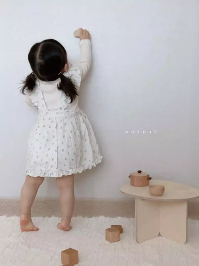 Puipui - Korean Baby Fashion - #onlinebabyboutique - Apron One-piece with Bonnet - 12