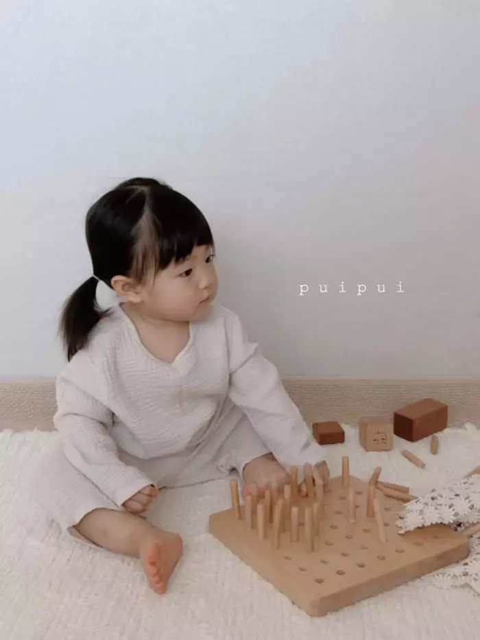 Puipui - Korean Baby Fashion - #smilingbaby - Natural Top Bottom Set - 9