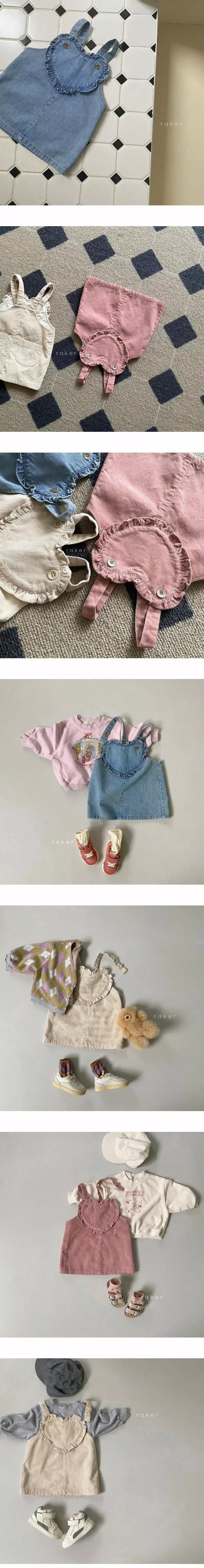 Raker - Korean Children Fashion - #discoveringself - Heart Jumper Skirt - 2