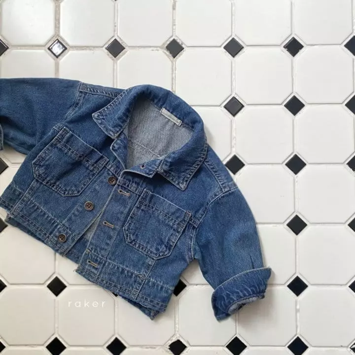 Raker - Korean Children Fashion - #kidzfashiontrend - Over Denim Jacket