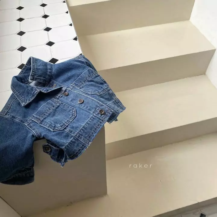 Raker - Korean Children Fashion - #minifashionista - Over Denim Jacket - 5