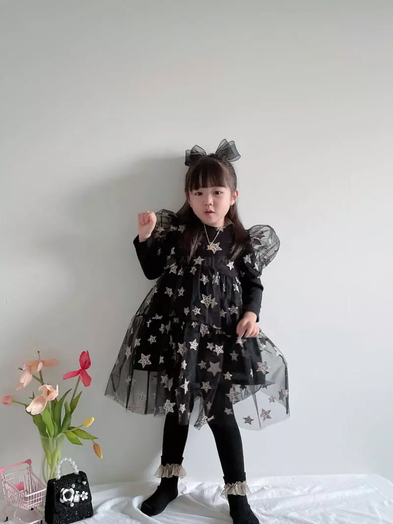 Rica - Korean Children Fashion - #childrensboutique - Gold Star One-piece - 12