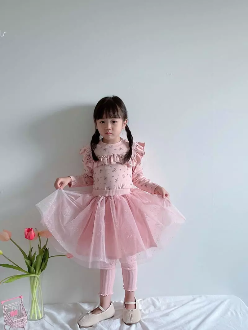 Rica - Korean Children Fashion - #fashionkids - Sparkling Skirt Leggings - 2