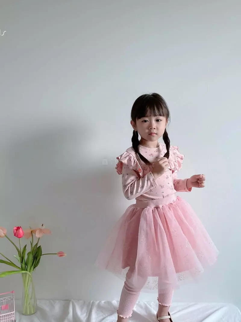 Rica - Korean Children Fashion - #kidsshorts - Sparkling Skirt Leggings - 3