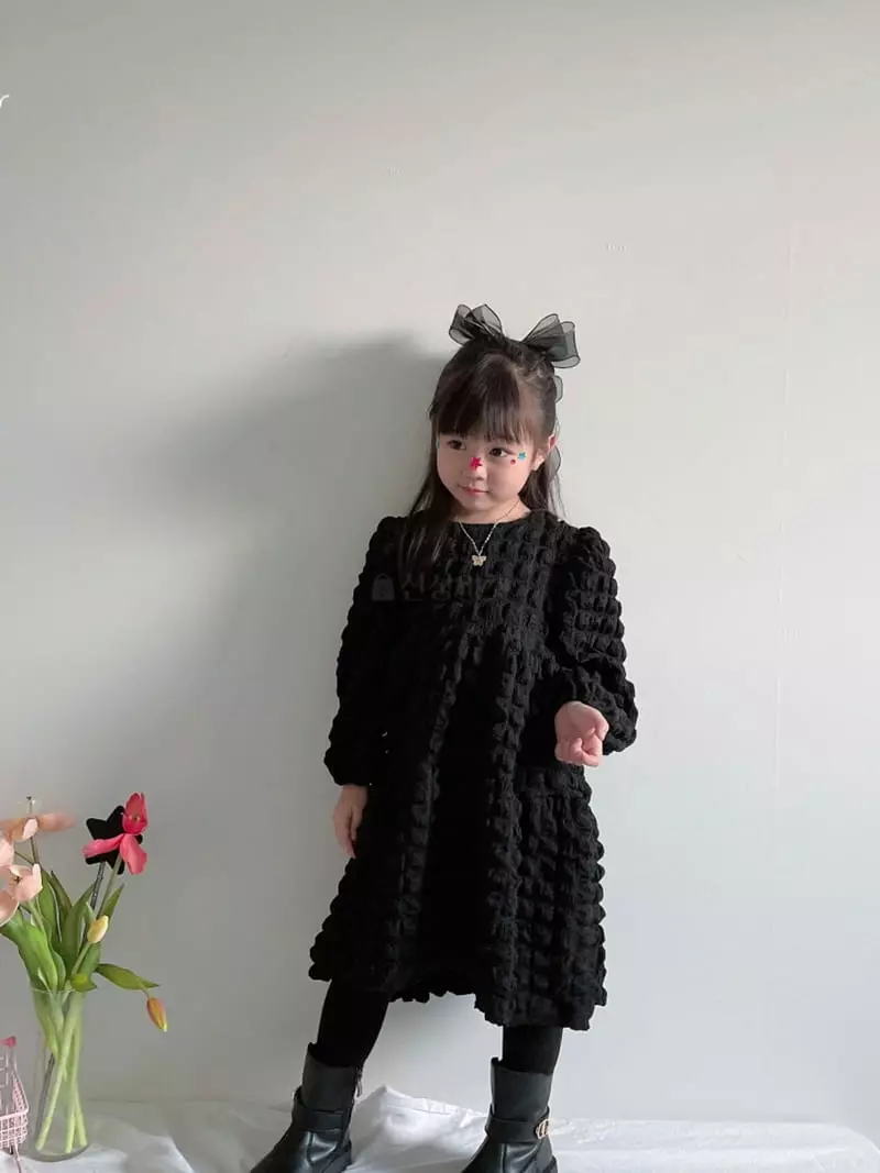 Rica - Korean Children Fashion - #kidsstore - Waffle One-piece - 2