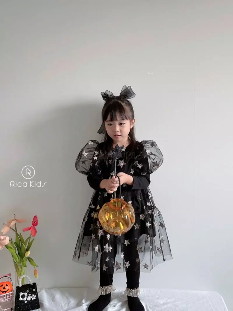 Rica - Korean Children Fashion - #kidsstore - Gold Star One-piece