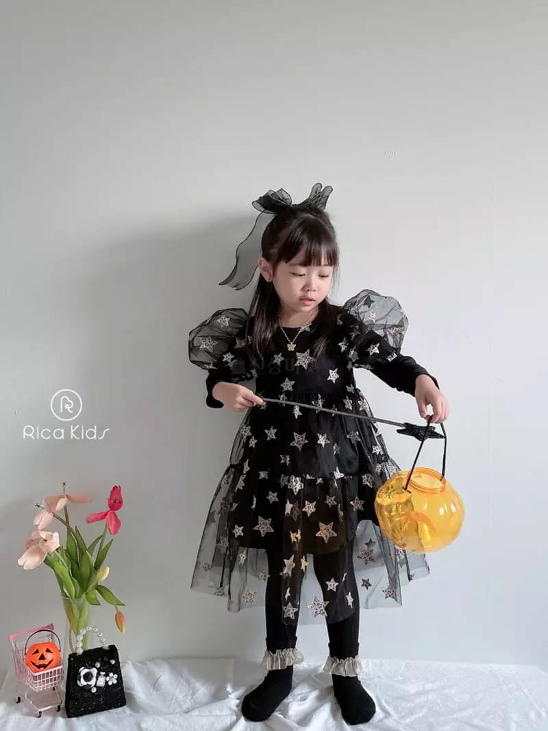 Rica - Korean Children Fashion - #kidzfashiontrend - Gold Star One-piece - 2