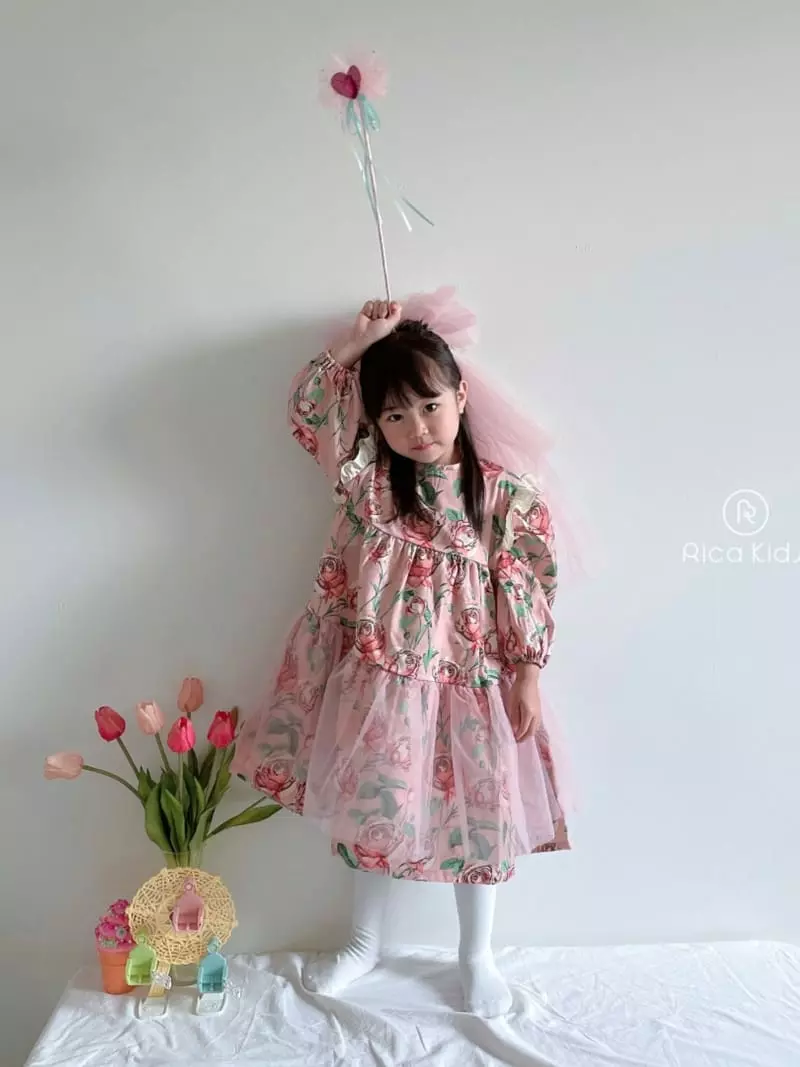 Rica - Korean Children Fashion - #magicofchildhood - Rose One-piece