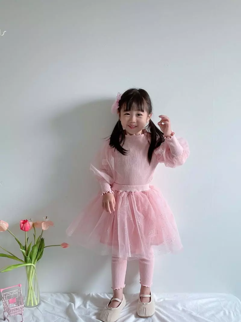 Rica - Korean Children Fashion - #magicofchildhood - Sparkling Skirt Leggings - 8