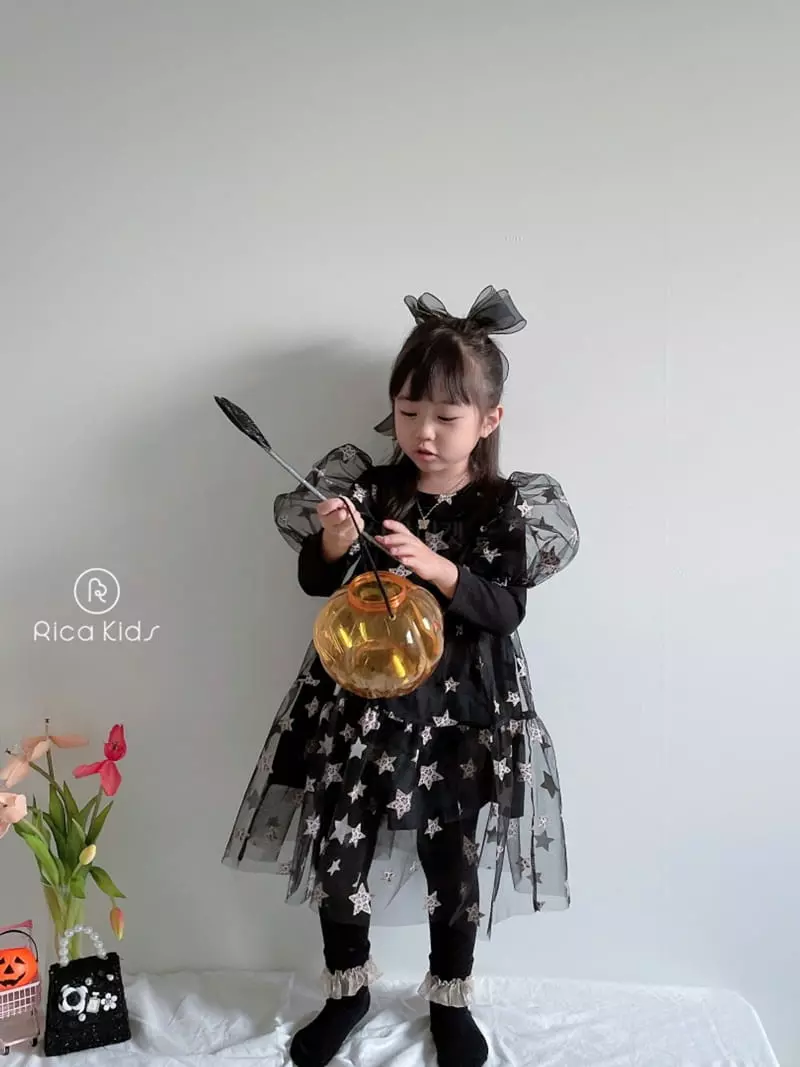 Rica - Korean Children Fashion - #magicofchildhood - Gold Star One-piece - 5
