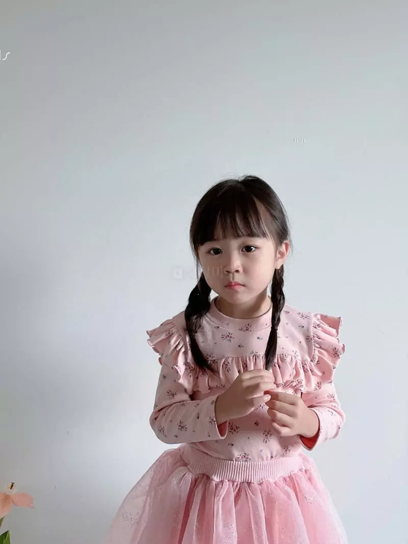 Rica - Korean Children Fashion - #minifashionista - Flower Shirring Tee - 8