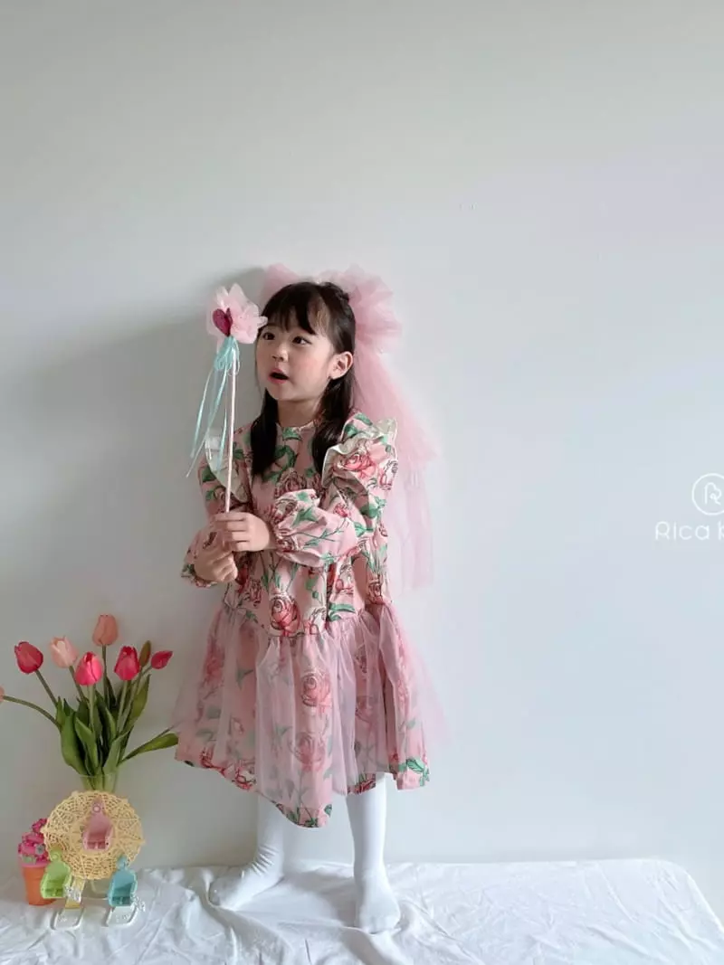 Rica - Korean Children Fashion - #prettylittlegirls - Rose One-piece - 3