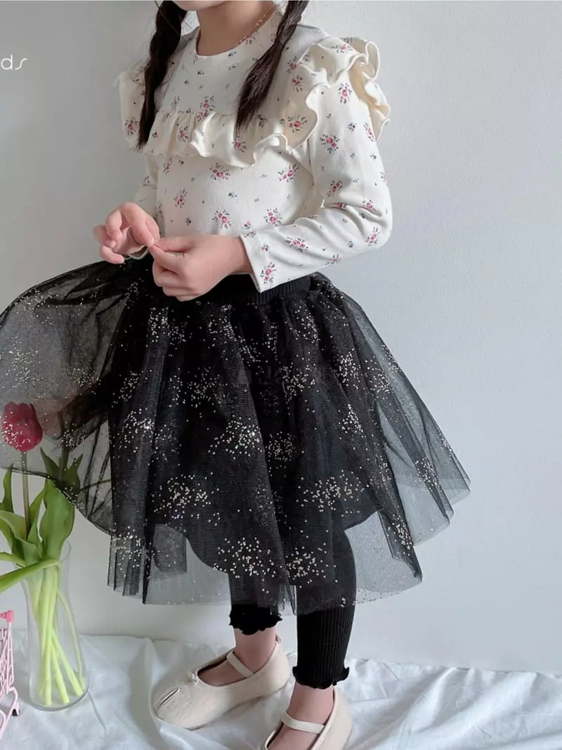 Rica - Korean Children Fashion - #prettylittlegirls - Flower Shirring Tee - 9