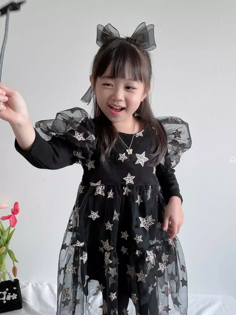 Rica - Korean Children Fashion - #stylishchildhood - Gold Star One-piece - 10