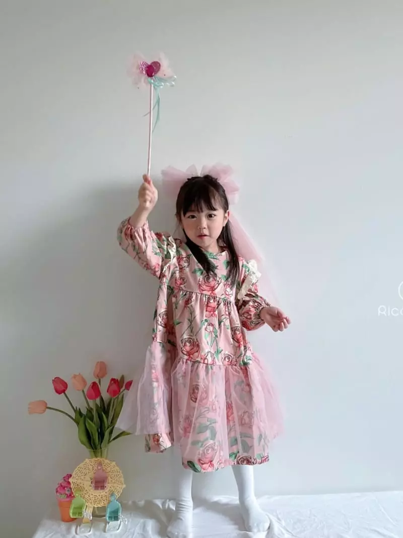 Rica - Korean Children Fashion - #prettylittlegirls - Rose One-piece - 4