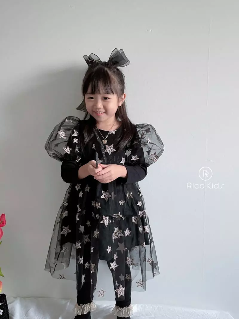 Rica - Korean Children Fashion - #todddlerfashion - Gold Star One-piece - 8