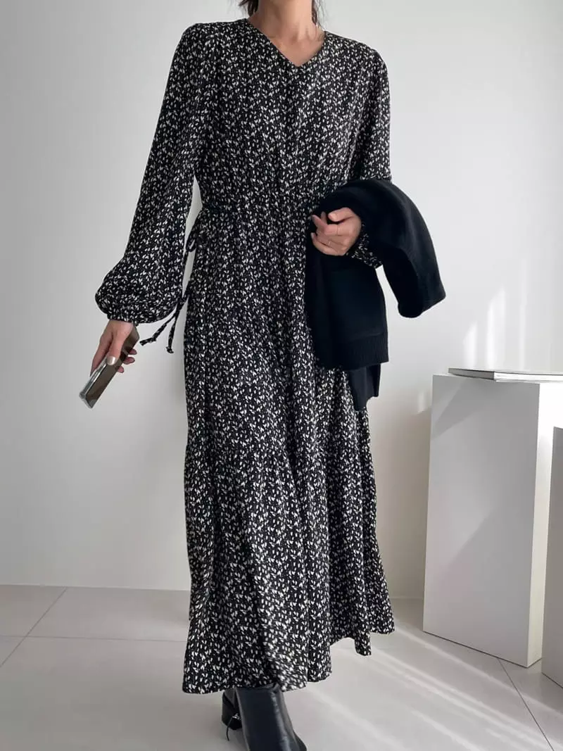 Ripple - Korean Women Fashion - #womensfashion - Vein One-piece - 4