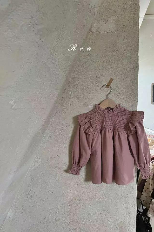Roa - Korean Children Fashion - #childofig - Smocked Blouse - 3