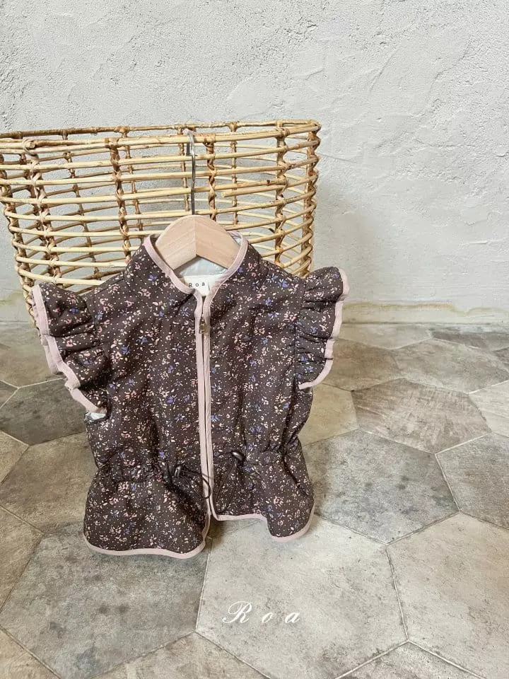 Roa - Korean Children Fashion - #childrensboutique - Flower Vest