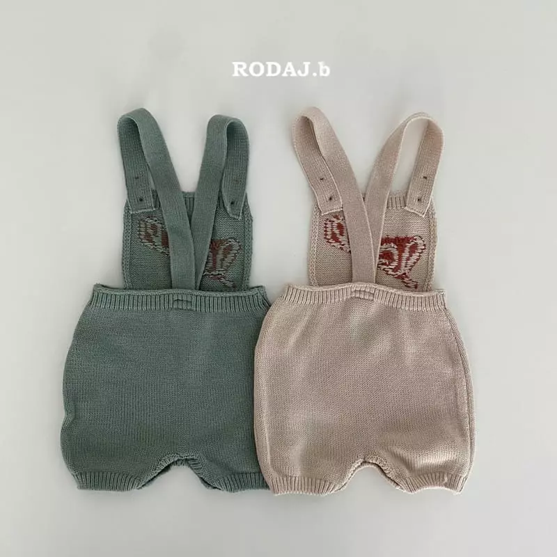 Roda J - Korean Baby Fashion - #babyfashion - Bebe Rough Knit Dungarees - 2