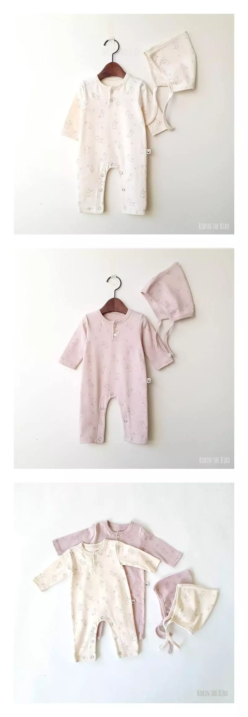 Saerobin - Korean Children Fashion - #childofig - Rabbit Jumpsuit Hat