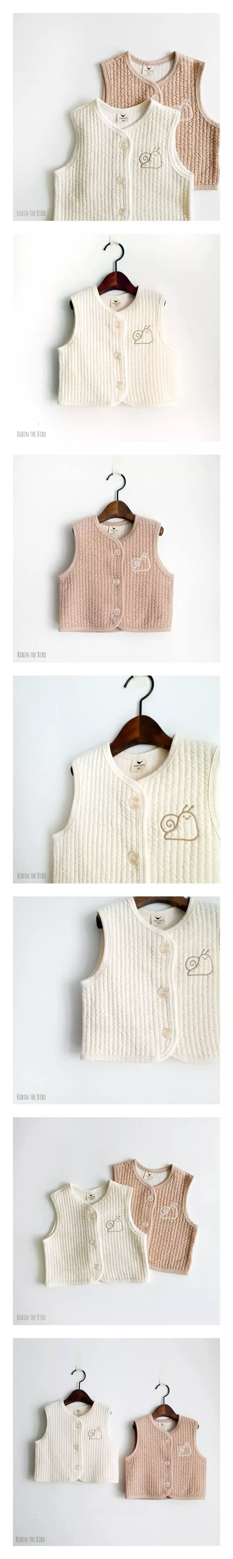 Saerobin - Korean Children Fashion - #childrensboutique - Snail Sleep Vest