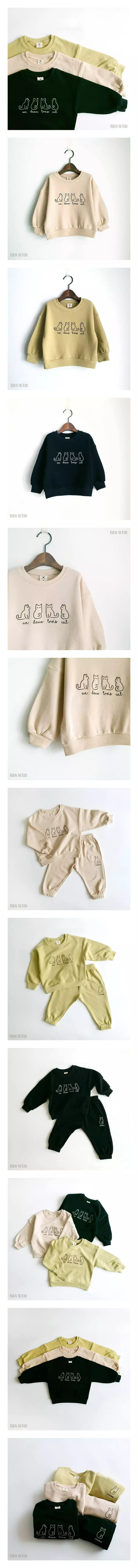 Saerobin - Korean Children Fashion - #kidsshorts - Kitty Embroidery Sweatshirt