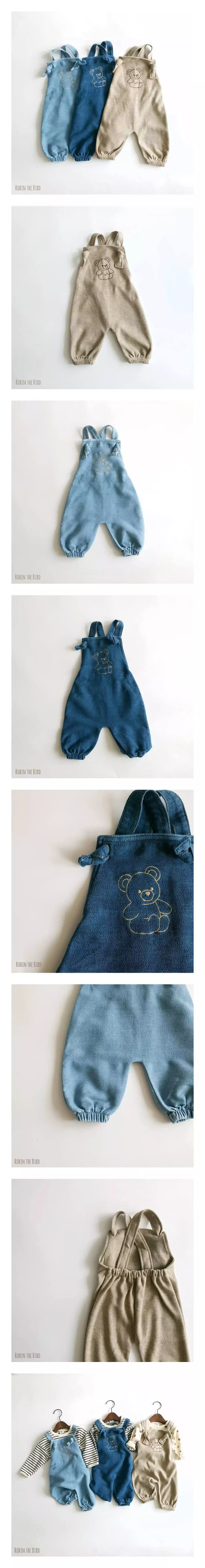 Saerobin - Korean Children Fashion - #todddlerfashion - Bear Embrodiery Pants