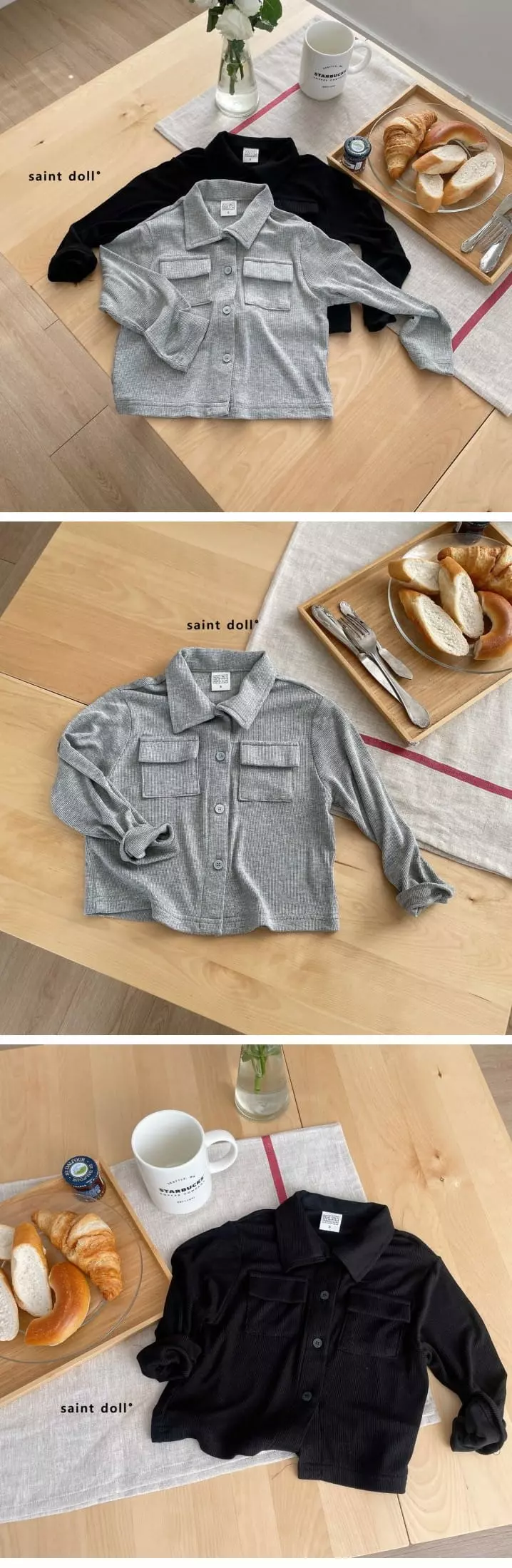 Saint Doll - Korean Children Fashion - #Kfashion4kids - Charr Big Pocket Shirt with Mom - 2
