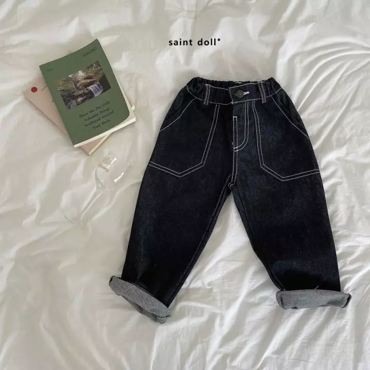 Saint Doll - Korean Children Fashion - #childrensboutique - Indigo Slit Pants