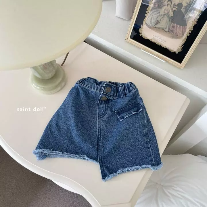 Saint Doll - Korean Children Fashion - #childrensboutique - Unbal Denim Skirt