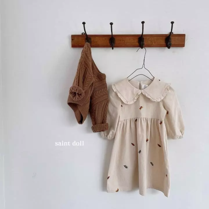 Saint Doll - Korean Children Fashion - #discoveringself - Acorn Embroidery One-piece