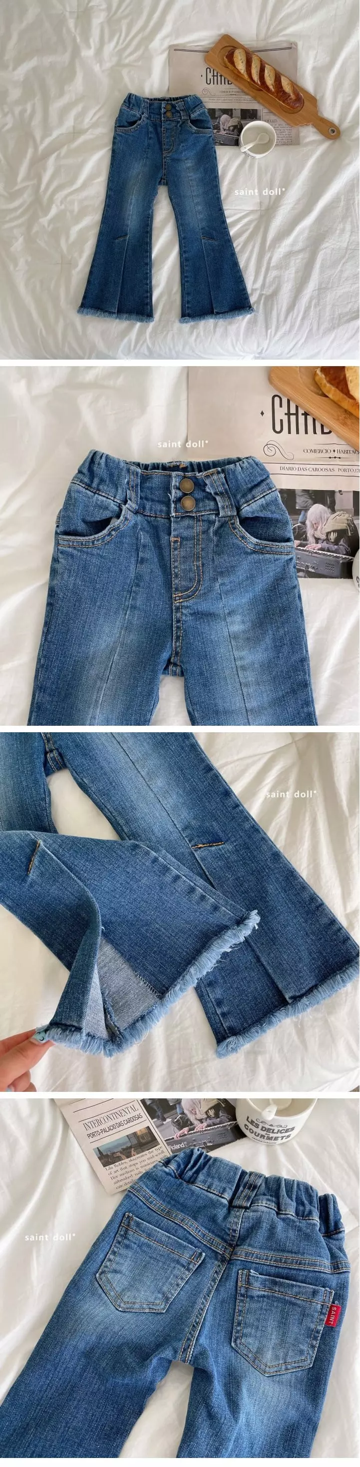 Saint Doll - Korean Children Fashion - #discoveringself - Denim Bootscut Pants - 2