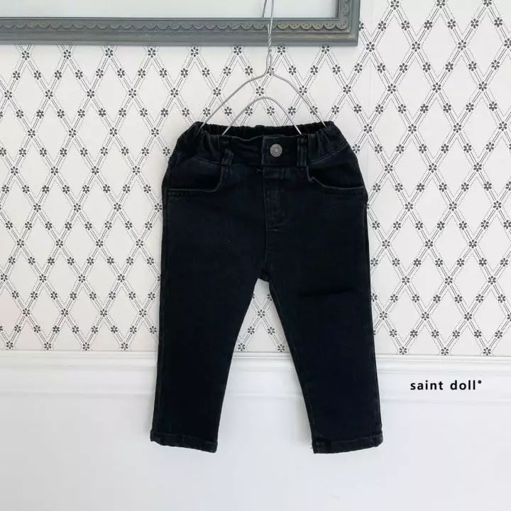 Saint Doll - Korean Children Fashion - #kidsshorts - Black Vintage Pants