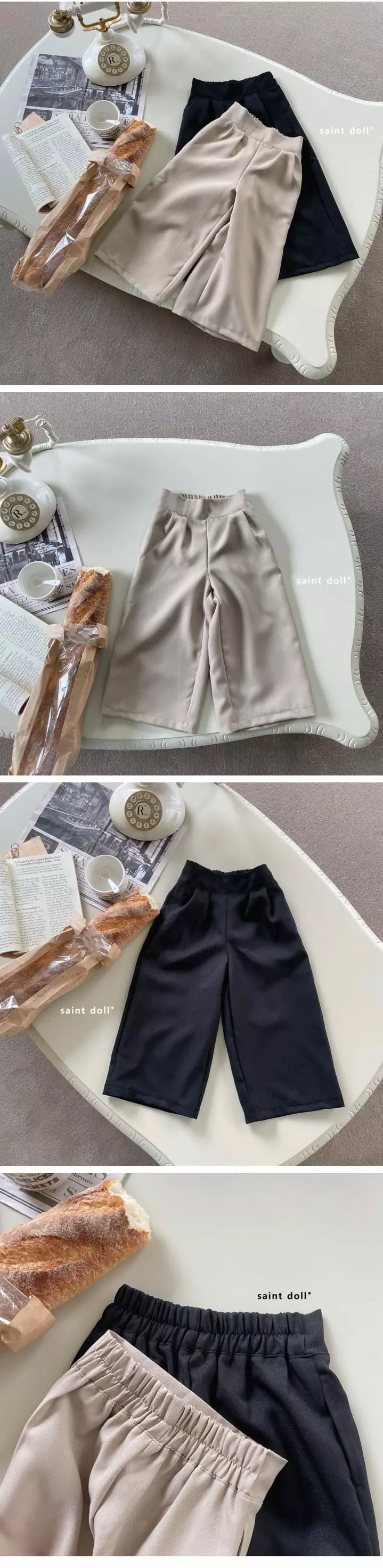 Saint Doll - Korean Children Fashion - #kidsshorts - Wrinkle Wide Pants with Mom - 2