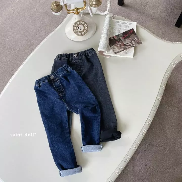Saint Doll - Korean Children Fashion - #kidsstore - Denim Leggings