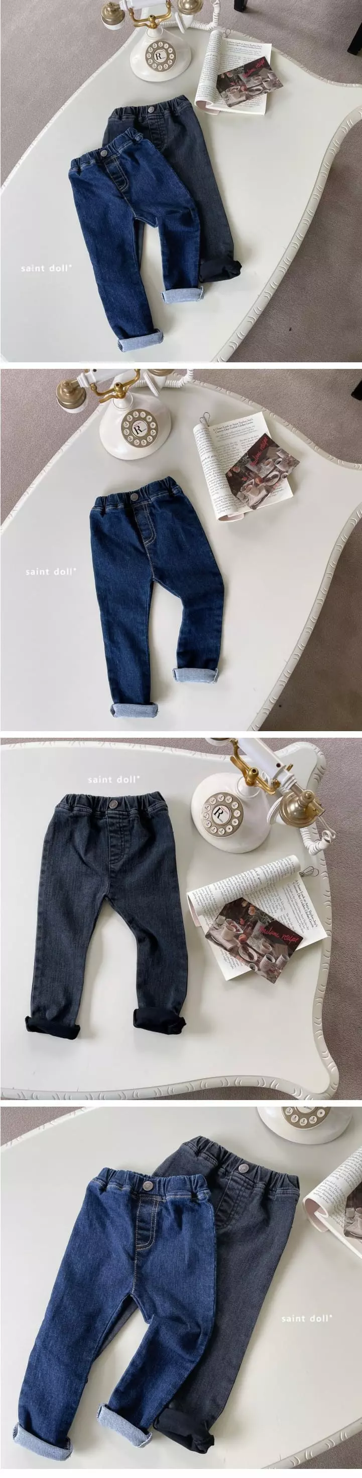 Saint Doll - Korean Children Fashion - #kidzfashiontrend - Denim Leggings - 2