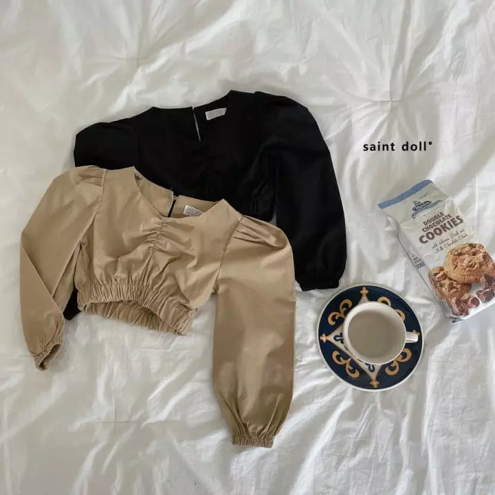 Saint Doll - Korean Children Fashion - #littlefashionista - 5 Side Shirring Crop Blouse with Mom