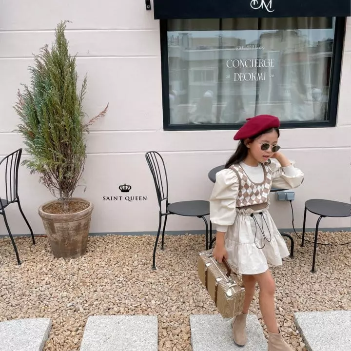 Saint Queen - Korean Children Fashion - #childofig - Argyle Vest - 11